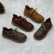 Handmade Womens Lace-up Leather Oxford Flat Shoes Handmade Womens Lace-up Leather Oxford Flat Shoes