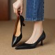 Womens Handmade Sheepskin Pointed Toe Kitten Heel Pumps Womens Handmade Sheepskin Pointed Toe Kitten Heel Pumps