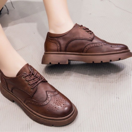 Vintage Brogues Women's Lace Up Loafers Vintage Brogues Women's Lace Up Loafers