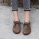 Handmade Leather Lace-up Vintage Mori Style Flats Women's Shoes Handmade Leather Lace-up Vintage Mori Style Flats Women's Shoes