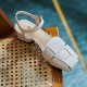 Summer Leather Sandals Dress Shoes Weave Closed Sandals Women Summer Leather Sandals Dress Shoes Weave Closed Sandals Women
