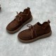 Handmade Womens Lace-up Leather Oxford Flat Shoes Handmade Womens Lace-up Leather Oxford Flat Shoes