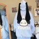 Kawaii Sanrio Pochacco Japanese Style Hoodie with Big Ears Kawaii Sanrio Pochacco Japanese Style Hoodie with Big Ears