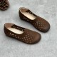 Women's Hollow Out Summer Flat Handmade Cow Leather Sandals Women's Hollow Out Summer Flat Handmade Cow Leather Sandals