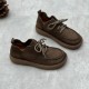 Handmade Womens Lace-up Leather Oxford Flat Shoes Handmade Womens Lace-up Leather Oxford Flat Shoes