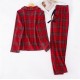 Couple Red Cotton Plaid Pajama Set PJS Christmas Pajamas Presents Couple Red Cotton Plaid Pajama Set PJS Christmas Pajamas Presents