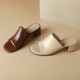 Women's Cowhide Chunky Heel Open Toe Heels Sandals Slippers Women's Cowhide Chunky Heel Open Toe Heels Sandals Slippers