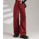 Womens Cotton Drawstring Waist Wide Leg Cargo Pants Womens Cotton Drawstring Waist Wide Leg Cargo Pants