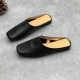 Women's Handmade Leather Square Toe Comfort Mule Shoes Women's Handmade Leather Square Toe Comfort Mule Shoes