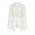 Women's Spring and Fall Hem Splicing Pressure Pleat Blazer