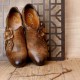 Womens Genuine Leather Heeled Boots Boho Vintage Shoes Womens Genuine Leather Heeled Boots Boho Vintage Shoes