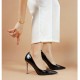 Women's Patent Leather Pointed Toe Stiletto Heels Pumps Women's Patent Leather Pointed Toe Stiletto Heels Pumps