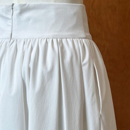 French Pink Swing A-Line Pleated Skirt French Pink Swing A-Line Pleated Skirt