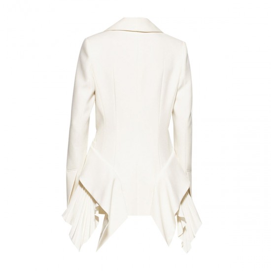 Women's Spring and Fall Hem Splicing Pressure Pleat Blazer Women's Spring and Fall Hem Splicing Pressure Pleat Blazer
