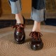 British Preppy Style Retro Lace-up Loafers Women's Shoes British Preppy Style Retro Lace-up Loafers Women's Shoes