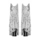 Womens Metallic Sequin Fringed Zipper Pointy Chunky Heeled Western Cowgirl Ankle Boots Womens Metallic Sequin Fringed Zipper Pointy Chunky Heeled Western Cowgirl Ankle Boots