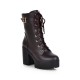 Women Platform Chunky High Heel PU Martin Boots Women Platform Chunky High Heel PU Martin Boots