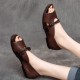 Women's Handmade Cowhide Leather Flat Open Toe Casual Sandals Women's Handmade Cowhide Leather Flat Open Toe Casual Sandals