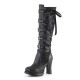 Black Gothic Heeled Boots with Buckle Black Gothic Heeled Boots with Buckle