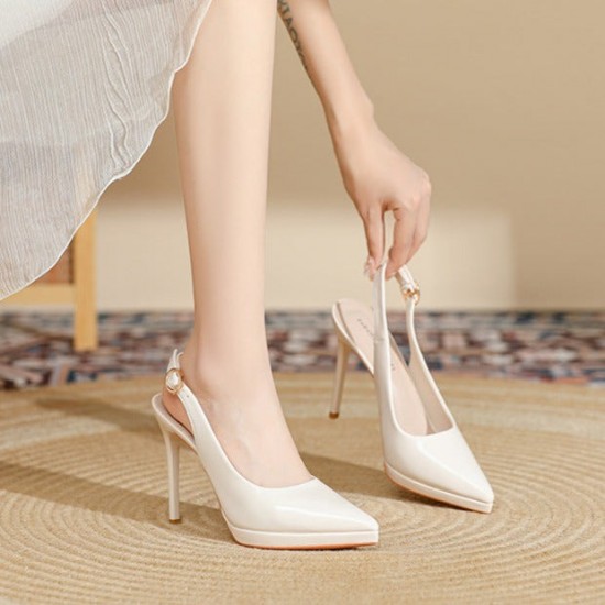 Womens Slingback Pointed Toe Pump High Heels Womens Slingback Pointed Toe Pump High Heels