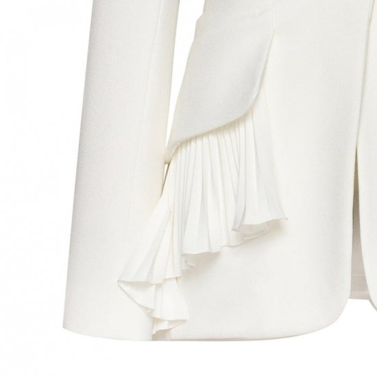 Women's Spring and Fall Hem Splicing Pressure Pleat Blazer Women's Spring and Fall Hem Splicing Pressure Pleat Blazer