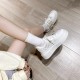 Women's Leather Thick Sole White Lace Up Casual Tennis Shoes Women's Leather Thick Sole White Lace Up Casual Tennis Shoes