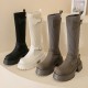 Womens Platform Knee High Sock Boots Womens Platform Knee High Sock Boots