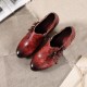 Womens Genuine Leather Heeled Boots Boho Vintage Shoes Womens Genuine Leather Heeled Boots Boho Vintage Shoes
