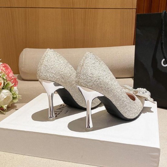 Dress Shoes Pearls Bow Bridesmaid High Heels Women Wedding Shoes Dress Shoes Pearls Bow Bridesmaid High Heels Women Wedding Shoes