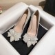 Dress Shoes Pearls Bow Bridesmaid High Heels Women Wedding Shoes Dress Shoes Pearls Bow Bridesmaid High Heels Women Wedding Shoes