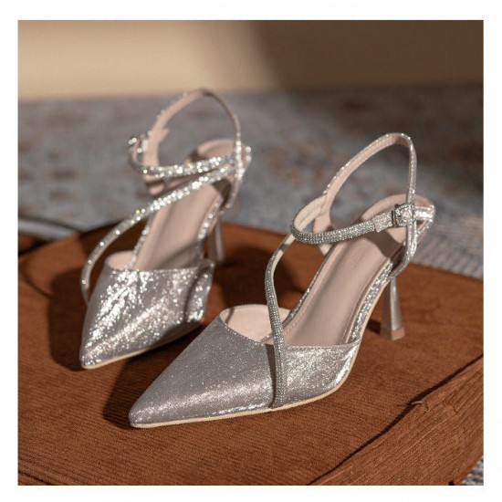 Women's Pointed Toe Fine High Heel Glittering Prom Wedding Shoes Women's Pointed Toe Fine High Heel Glittering Prom Wedding Shoes