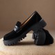 Handmade Classic Platform Loafers Flats Women's Shoes Handmade Classic Platform Loafers Flats Women's Shoes