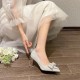 Dress Shoes Pearls Bow Bridesmaid High Heels Women Wedding Shoes Dress Shoes Pearls Bow Bridesmaid High Heels Women Wedding Shoes