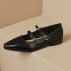 Closed Pointed Toe Strappy Pumps With Low Chunky Heels Closed Pointed Toe Strappy Pumps With Low Chunky Heels