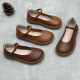 Women's Leather Handmade Soft Sole Round Toe Mary Jane Shoes Women's Leather Handmade Soft Sole Round Toe Mary Jane Shoes