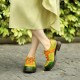 Sheepskin Leather Colorful Patchwork Flat Lace-up Women's Shoes Sheepskin Leather Colorful Patchwork Flat Lace-up Women's Shoes