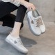 Womens Cute Bear Lace-up Leather Sneakers Womens Cute Bear Lace-up Leather Sneakers