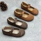 Womens Lace Patchwork Leather Soft Mori Style Buckle Flats Mary Jane Shoes Womens Lace Patchwork Leather Soft Mori Style Buckle Flats Mary Jane Shoes
