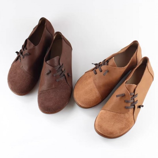 Handmade Leather Loafers Vintage Mori Style Flats Women's Shoes Handmade Leather Loafers Vintage Mori Style Flats Women's Shoes