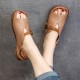 Women's Leather Open Toe Casual Slip On Sandals Women's Leather Open Toe Casual Slip On Sandals
