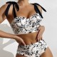 Sexy Lace Up Bowknot Bikini Swimsuit Sexy Lace Up Bowknot Bikini Swimsuit