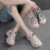Women's Leather Hollow Out Platform Casual Sandals