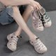 Women's Leather Hollow Out Platform Casual Sandals Women's Leather Hollow Out Platform Casual Sandals