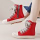 Women Lace-up Side Zip High Top Skate Shoes Sneakers Women Lace-up Side Zip High Top Skate Shoes Sneakers