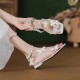 Women Summer Wedding Three-dimensional Bow Decoration Romantic Style Sandals Women Summer Wedding Three-dimensional Bow Decoration Romantic Style Sandals