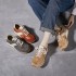 Women's Leather Patchwork Sneakers Comfortable Soles Suede Causal Sport Shoes