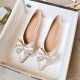 Women's Flat Bow Pointed Toe Comfortable Ballet Shoes Women's Flat Bow Pointed Toe Comfortable Ballet Shoes