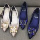 Silk Rhinestone Wedding Shoes for Bride Pumps Silk Rhinestone Wedding Shoes for Bride Pumps