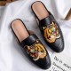 Women Casual Fashion Leather Tiger Pattern Velvet Slippers Mules Women Casual Fashion Leather Tiger Pattern Velvet Slippers Mules