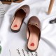 Womens Red Heart Buckle Shoes Mules Womens Red Heart Buckle Shoes Mules